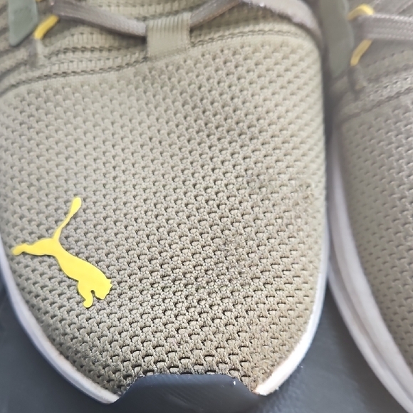 Puma Khaki and Yellow Athletic Shoes - Picture 3 of 7